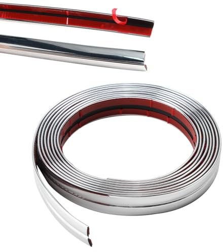 Molding Trim, Inside & Outside Corner Trim Peel and Stick Wall Trim Self Adhesive Flexible Corner Angle Trim Edging Trim Guard Edge Protector for Wall Ceiling Table Window Mirror Frame Corner, Silver