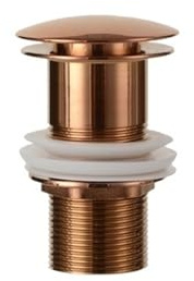 JHSDHYD Waschbeckenstöpsel Gebürstetes Roségold for Badezimmer, Waschbecken, Pop-Up-Ablaufgarnitur, Abfallstopfen, Badezimmer-Wasserhahn-Zubehör(Rose Gold no Hole)