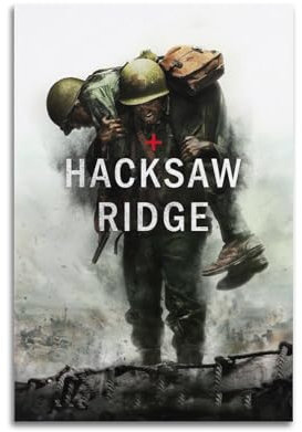 FOWNJCIA Hacksaw Ridge Movie Poster Poster Decorative Painting Canvas Wall Posters And Art Picture Print Modern Family Bedroom Decor Posters 12x18inch(30x45cm)