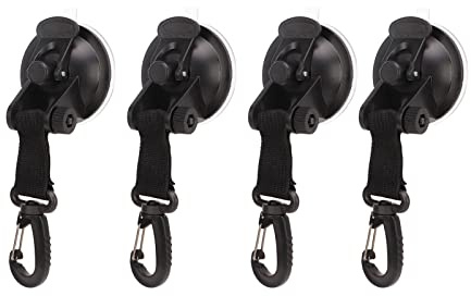 ANKROYU Austes Lourdes Ancre High Strength Portable Strong Tash TASS avec Crochets pour Camping côté auvent sans perceuse obligatoire Black 68 mm 4pcs