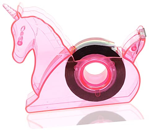 iplusmile Tragbarer Klebebandabroller im Tierdesign Professioneller Klebeband Cutter für Bürobedarf Eleganter und Praktischer Tischabroller Einhorndesign