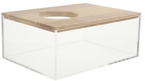 GANAZONO Bac à Sable pour Hamster Bac Transparent Décoratif pour Chinchilla Bain de Sable Multifonction Accessoires pour Chinchillas