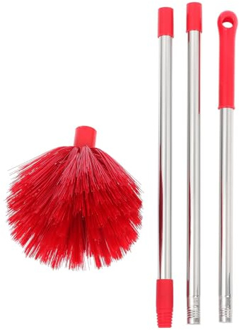 TIKODIDA Spolverino per Ragnatele con Manico lungo 14 M Spazzola con Setole Rigide per Soffitti Ventilatori da Soffitto e Pulizia di Pareti Kit Versatile per Interni ed Esterni