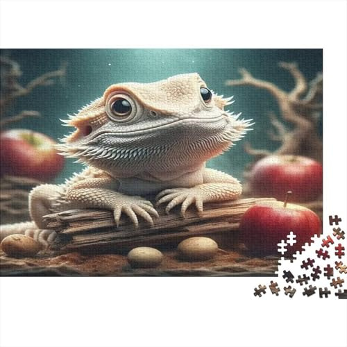 Eidechse Tier Mini 1000 Teile Puzzle Papier für Erwachsene Bauernhof Szene Mini Familienspiel Puzzle Entspannung Dekor Geschenk 38x26cm/1000pcs