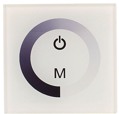Aexit Interruptor de pared Blanc-a de un solo color con atenuador de panel táctil de 12 V para lámpara (model: D4218IVVIII-5316EI) de tira LED