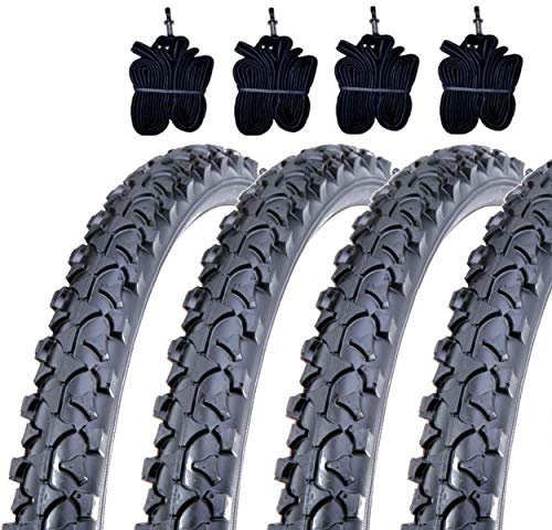 4 neumáticos + 4 cámaras de aire para MTB bicicleta negro 26 x 1,90 (47-559)