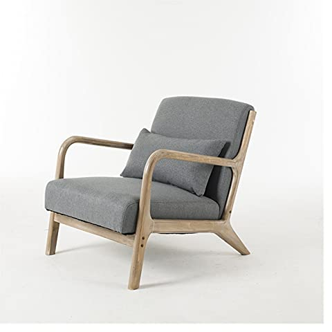 DUNAKE Relaxsessel Fernsehsessel Einzelsofa Ruhesessel,Zuhause, Schlafzimmer, Balkon, Garten, bequem und langlebig, praktisch und modisch (Color : Grey 1)