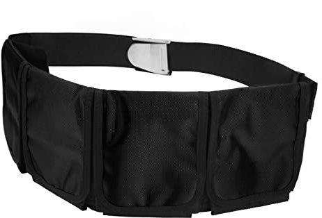 Cintura per Pesi da Sub con 4 Tasche, Fibbia a Sgancio Rapido Cintura a con Fibbia in Acciaio Inossidabile & Porta di Scarico per Le Immersioni, Snorkeling, Apnea(Nero)