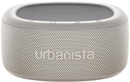 Urbanista Malibu Vattentät Solcellsdriven Bluetooth-högtalare (IP67), Trådlös bärbar högtalare med 20W ljud, 45h batteritid och stereokoppling, Perfekt för utomhusbruk, resor och inomhus - Grå