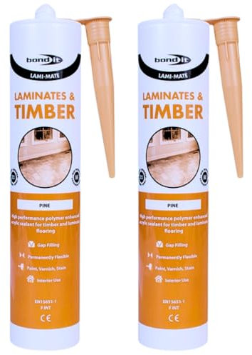 Lami Mate Flexible Sealant | Floorboard Gap Filler | Pine | Bond it | Pack of 2