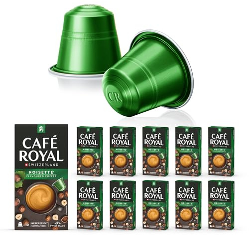 Café en Capsules Aluminium - Café Royal Pro | 10 x 10 soit 100 Dosettes - Compatibles avec les Machines à café Nespresso®* Alu à usage Domestique - SAVEUR NOISETTE