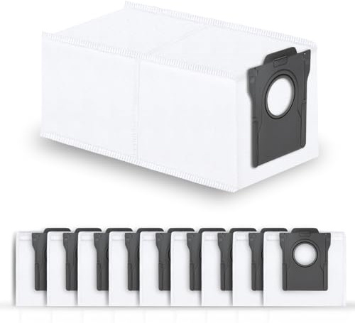 10 st. dammpåsar för Dreame L10s Pro Ultra Heat/L10s Ultra/L20 Ultra Complete / X40 Ultra Complete robotdammsugare, 3,2 l stor kapacitet ersättningspåse tillbehör dammsugarpåsar reservdelar
