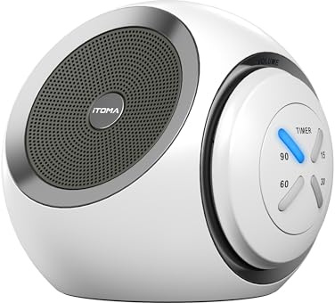 White Noise Machine, 30 Soothing Sounds Options Including Fan, Nature & White Noise, Sleep Timer, Bluetooth, Adjustable Volume, Sleep Sound Machine for Adults iTOMA 318