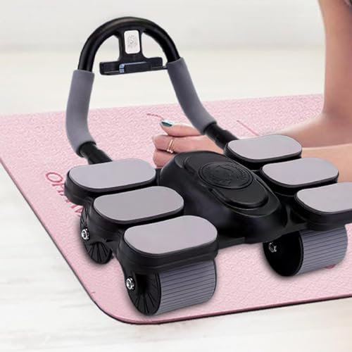 Automatische Rebound Bauchrolle, Ab Roller Bauchtrainer, Bauchroller Mit Gepolsterter Kniematte, Bauchradwalze Mit Ellbogenunterstützung, Abdominal Rollen Trainingsmaschine