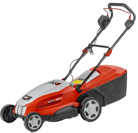 Cortacésped eléctrico Garden DEDRA, Ancho de Corte 420 mm, Todos los Tipos de césped – 40 l Saco de Recoger, 1800 W, Corte de 20 – 70 mm, Plegable, Peso 16 kg con Mango ergonómico