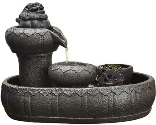 Ceramic Fountain, Mini Flower Pot, Water Fountains, Soothing Sound, Relaxation, Meditation, Tabletop Fountain with Atomizer