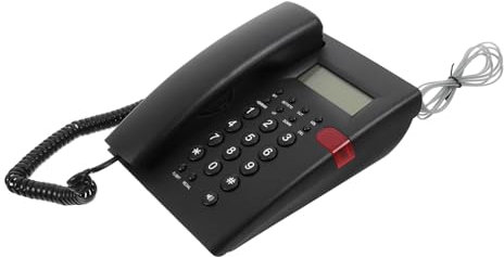 Uonlytech Telefono Fisso Fili e Tasti Grandi per Uso Domestico e Ufficio Funzione di Risposta Rapida e Visualizzazione delle Chiamate in Arrivo