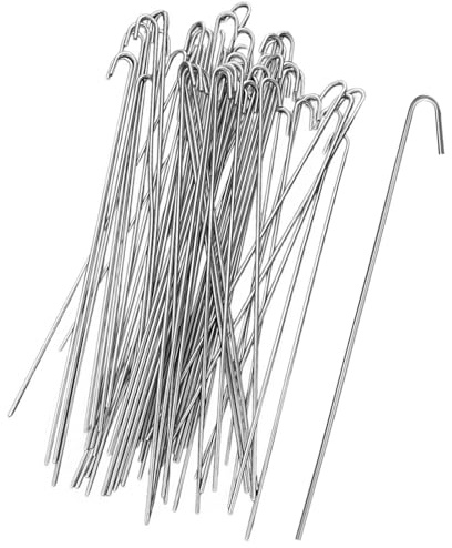 Fixing Hooks For Mesh Fences, 100 Pieces Wire Mesh Fence Fastening Hooks, Aluminum Versatile Fastening Tape for Use in Home, Garden, Patio, Lawn, Commercial, Playground, Backyard and Booty