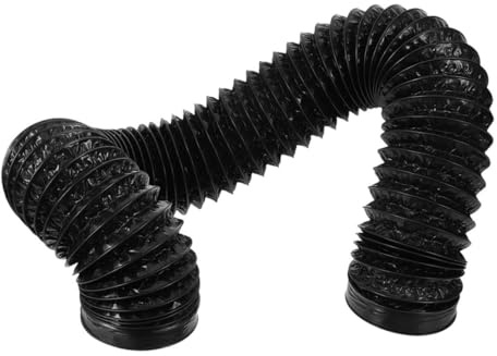 Heavy Duty Flexible Dryer Duct Hose for 100mm Standard Vents | Black Aluminium Foil and Pvc Build, Lightweight to Store, Efficient Airflow Reduces Heat Buildup
