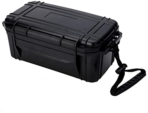ONMYJFD Black Waterproof Humidifier Portable Cigar Humidor Box/Tobacco Pipe for Home Travel Dust-proof Shockproof Cigar Accessory
