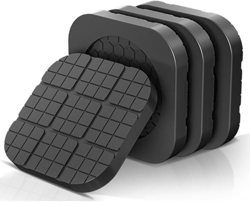 4er-Pack stoßdämpfende Matten – Anti-Vibrations-Pads für Waschmaschinen, Anti-Vibrations-Pads verhindern das Verrutschen und Wackeln von Waschmaschinen und Trocknern, Bodenschutz