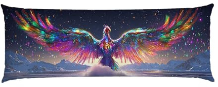 Cuscino Corpo Cuscino Gravidanza 90x30cm, Supporto Total Body Ergonomico, Copricuscini Allattamento e Maternità con Federa Velluto Lavabile, per Schiena, Pancia e Gamb, Decorativi (Star Phoenix) p-694