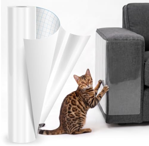 X XBEN Protezione Divano Graffi Gatto 3M x 20CM, Antigraffio Gatto Divano