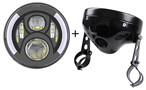Phare LED avec clignotant 7 pouces (17,8 cm) avec boîtier 7 pouces pour moto Harley Davidson