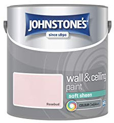 Johnstone's - Wall & Ceiling Paint - Rosebud - Soft Sheen Finish - Emulsion Paint - Fantastic Coverage - Easy to Apply - Dry in 1-2 Hours - 12m2 Coverage per Litre - 2.5L