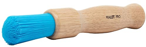 detailmate ValetPRO Brosse résistante aux produits chimiques avec manche en bois pour jantes résistantes aux produits chimiques + gant de protection en nitrile