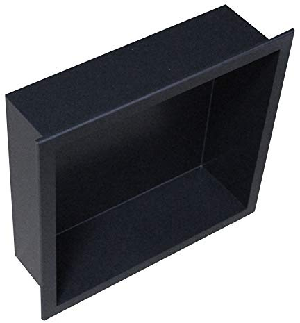 Bernstein Wandnische BS303010 30 x 30 x 10 cm randlos aus Edelstahl in Schwarz, befliesbare Duschnische zur senkrechten oder waagrechten Montage