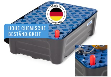 Kleingebindewanne pro-line aus Polyethylen (PE), mit PE-Gitterrost, 30 Liter, 592x400x185