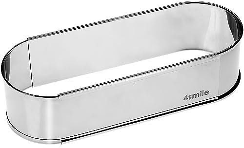 4smile Stollenbackform - Brotbackform oval aus Edelstahl – Stabile Kastenform verstellbar – Ideal als Christstollenform oder Brotform – Backen zur Weihnachtszeit und rund ums Jahr