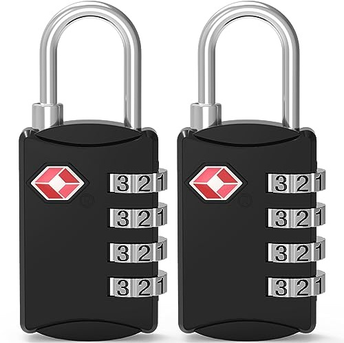 Lucchetto Valigia TSA, [2 Pezzi] Diyife Lucchetto Combinazione Viaggio, Lucchetto TSA, Lucchetti per Bagagli, 4 Cifre Lucchetto Armadietto per Valigie Bagaglio Borsa Palestra Armadietti,Nero | Lucchetto TSA, Lucchetti per Bagagli, 4 Cifre Lucchetto Armadietto per Valigie, Bagaglio, Borsa Palestra, Armadietti, Nero