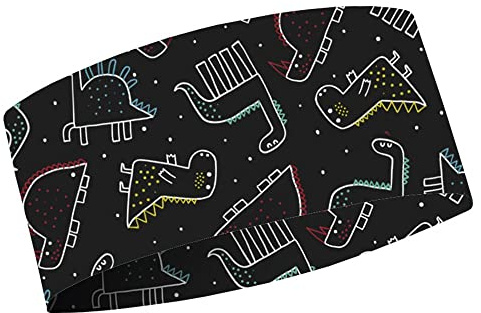 MATT - Diadema deportiva para niños, DINOS Cinta infantil Coolmax, Talla única