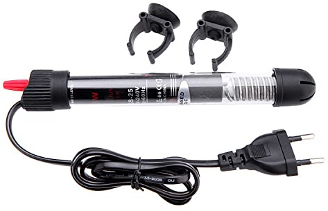 GERUI Aquarium Heizung 60l,220V-240V, mit Temperaturanzeige Heizstab Aquarium für Fischtanks und Aquarium,Drahtlänge 80cm (100W)