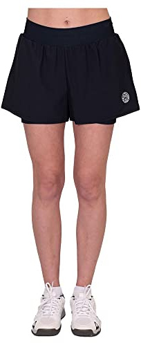 BIDI BADU Damen Crew 2In1 Shorts - Black, Größe:L