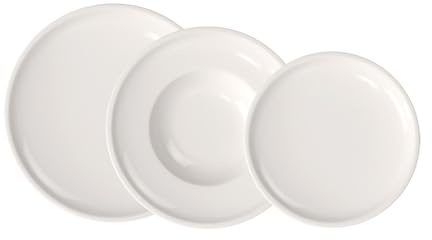 Villeroy & Boch – Artesano Servizio Di Piatti 6 Pezzi Bianco, Lavabile in Lavastoviglie, Adatto per Microonde, Piatti Moderni, Set Piatti, Biatti Bianchi, Set Di Stoviglie, Porcellana Premium