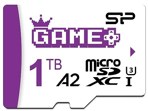 Silicon Power Micro SDXC de Jeu supérieur de 1 to UHS-I (U3), V30 4K A2, Carte MicroSD Haute Vitesse avec Adaptateur, conçue pour Steam Deck, ROG Ally et Nintendo-Switch
