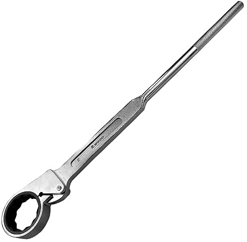 WEDO Ratschenschlüssel, Gerüstbauratsche, Gerüst-Schnellschlüssel, Größe 46mm, Länge 650mm, CR-V Stahl, Einseitiger 12-Punkt Ratschen-Steckschlüssel