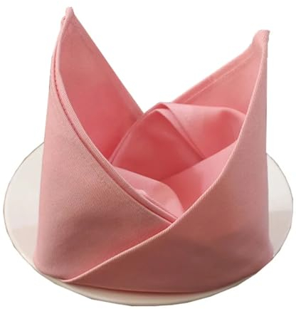 Servietten 8PC 100% Baumwolle Esstisch Platten Stoff Servietten Taschentuch Tuch Set 48x48cm for Hotel Hochzeit Party Event Dekoration Lieferungen Papierservietten (Color : Pink)