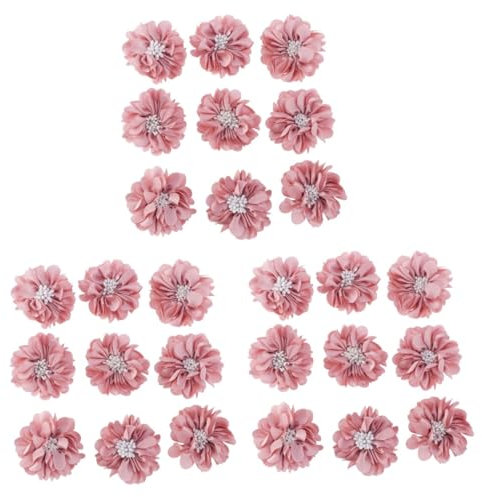 STOBOK 30stücke Teiliges Blumen Für Haarklammern Künstliche Blumen Aus Chiffon Für Haarschmuck Dekorationen Und Bastelprojekte Für Hochzeiten Partys Und Persönliche Accessoires