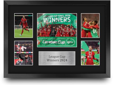 HWC Trading FR A3 Caraboa Cup Champions 2024 Printed Memorabilia Signed Autograph Photograph Display for Football Fans and Supporters - A3 Framed