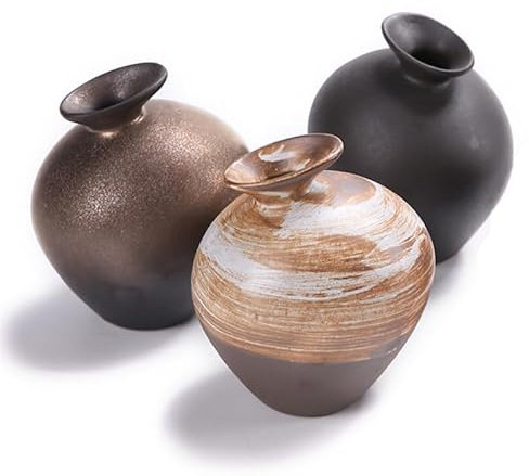 Vase, Tonvase，Clay, Set, Elegant, Wohnzimmer, Amphore, Blumenvase, Dezent