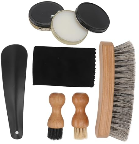 ANDRESLAD Kit Dentretien Pour Chaussures En Cuir Kit De Cirage Outils Dentretien