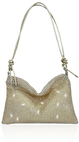 Yuqilin Sac Paillettes Doré Mariage Grande Capacité Pochette Soirée Femme Chic Sac Main Femme Tendance, Pour Prom Mariage Fête