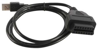 Sarini 16Pin OBD2 to USB Adapter Cable for Car Diagnostics Error Code Reading and ECU Monitoring 1m