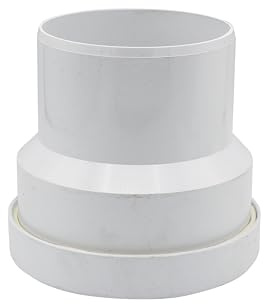 First Plast TPGA Tronquette de tuyau ø 100 mm en PVC pour WC avec fixations M/F. Couleur blanche