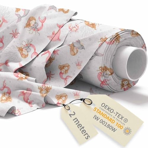 DreamRoots Tela algodon por metros diseños infantiles - Telas por metro niños - Telas costura, manualidades, cortinas, disfraz o tapizar 160cm x 2M