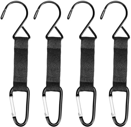 Nicear 4 Pcs Fence Hook for Tennis, Baseball, Softball, Badminton, Squash Racquet Paddle Bag Black